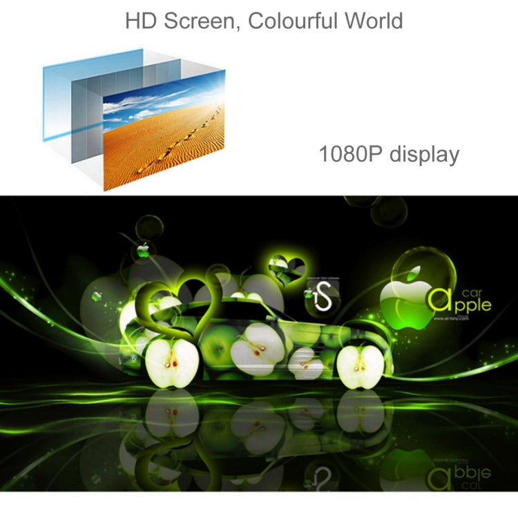 X6 Full HD 1080P 100LM Mini LED Home Theater Projector with Remote Control, Support HDMI / VGA / SD / RCA