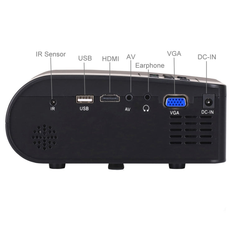 X6 Full HD 1080P 100LM Mini LED Home Theater Projector with Remote Control, Support HDMI / VGA / SD / RCA