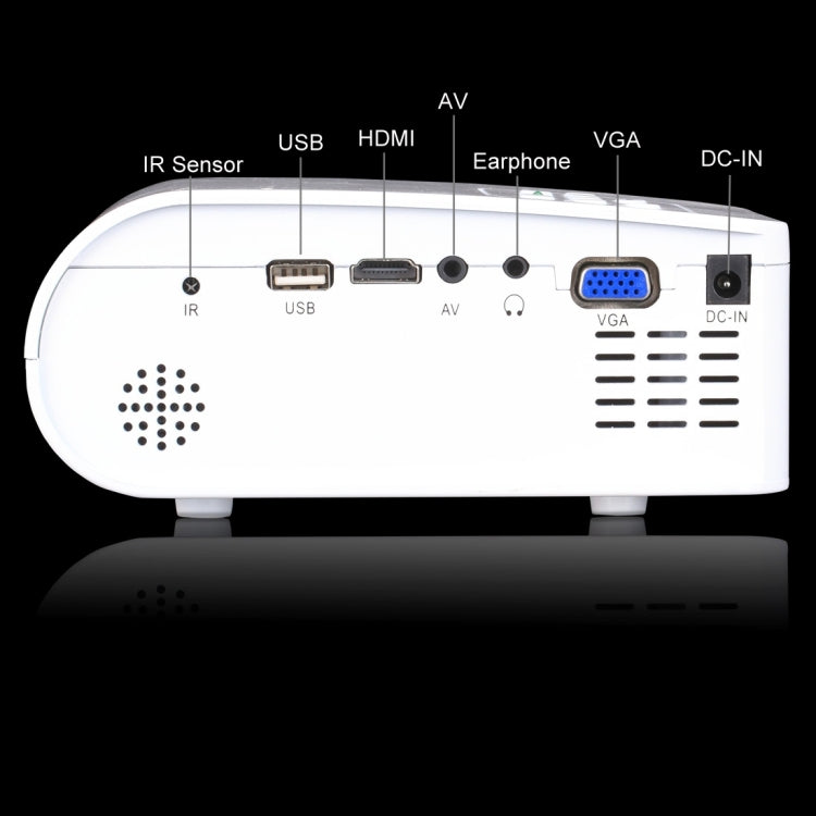 X6 Full HD 1080P 100LM Mini LED Home Theater Projector with Remote Control, Support HDMI / VGA / SD / RCA