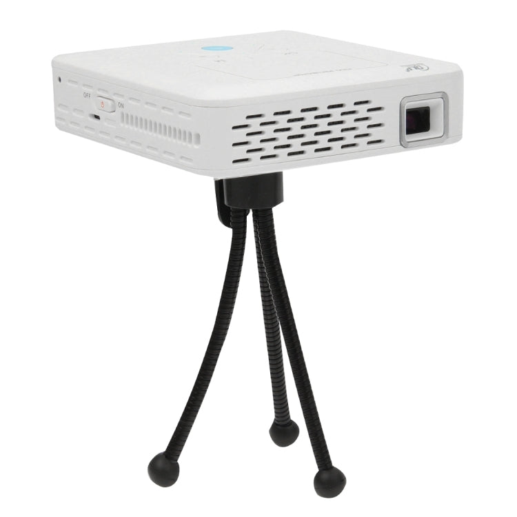 Full HD 1080P 100LM 854*480 pixels Mini LED Portable Home Theater Projector, Support AV / USB / TF, Built-in Stereo Speaker(White)