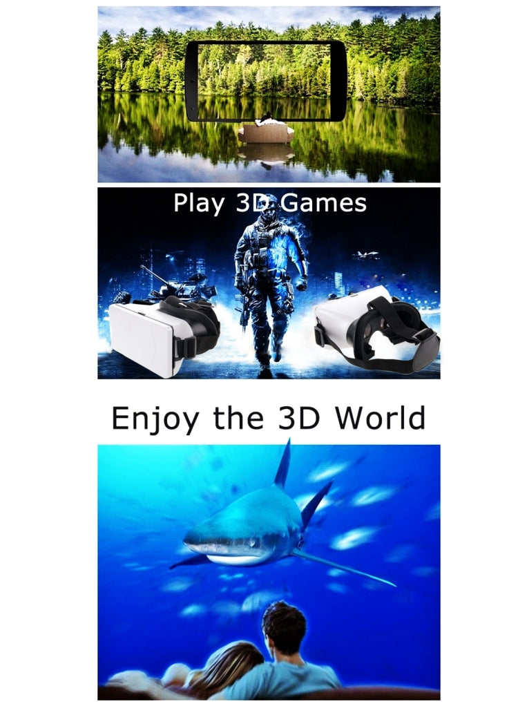 Universal 3D Video Glasses for 3.5 - 5.5 inch Smartphone