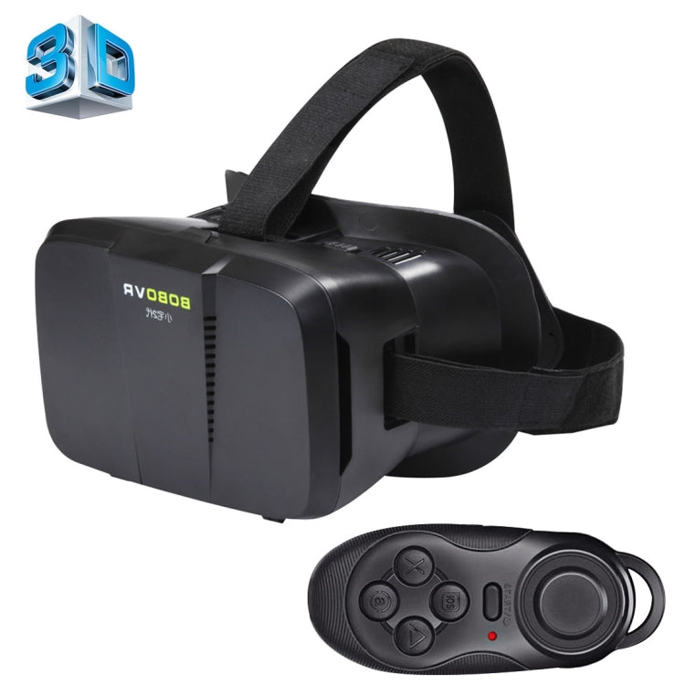 BOBO II Universal Virtual Reality 3D Video Glasses with Black Button Bluetooth Remote Controller for 4 to 6 inch Smartphones