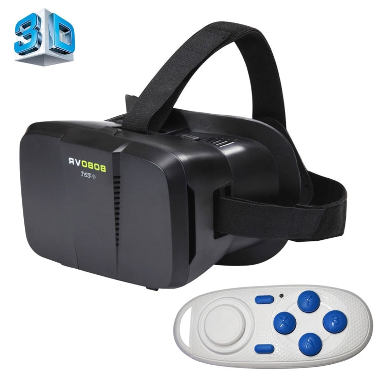 BOBO II Universal Virtual Reality 3D Video Glasses with Blue Button Bluetooth Remote Controller for 4 to 6 inch Smartphones