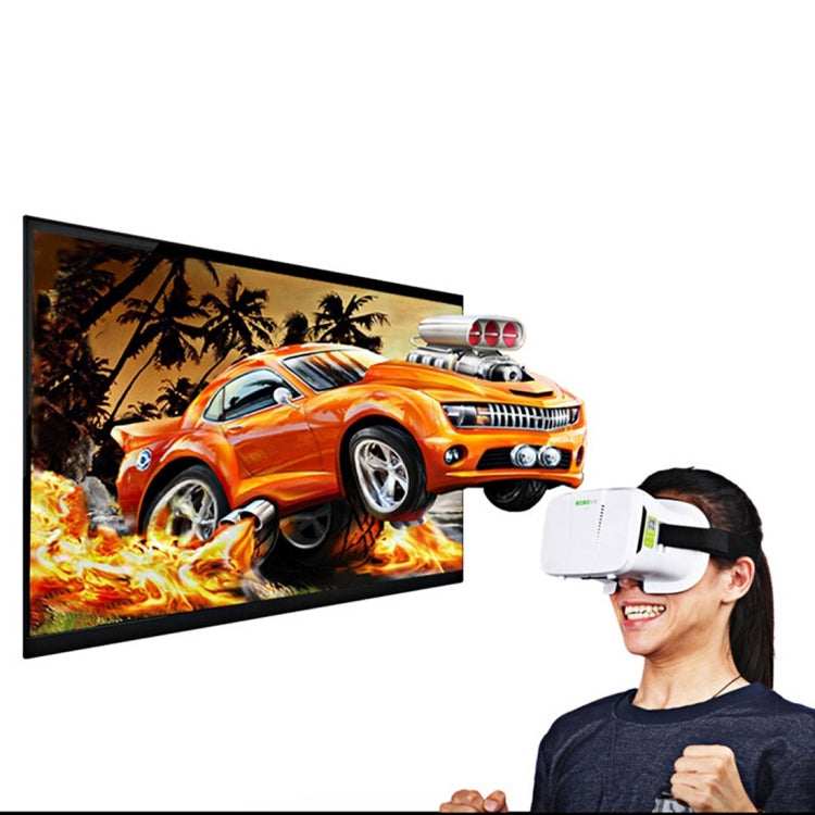 BOBO II Universal Virtual Reality 3D Video Glasses with Blue Button Bluetooth Remote Controller for 4 to 6 inch Smartphones