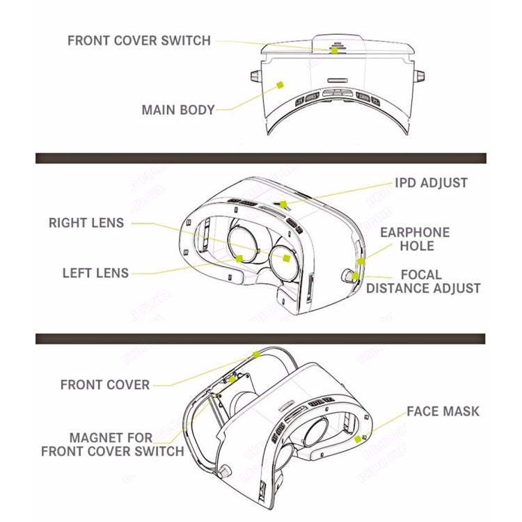 BOBO VR Xiaozhai Z3 Universal Virtual Reality 3D Video Glasses with Bluetooth Gamepad for 4 to 6 inch Smartphones