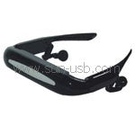 Video Glasses, Suitable for MP4, DVD Player and 40-inch Virtual Image Screen(Black)