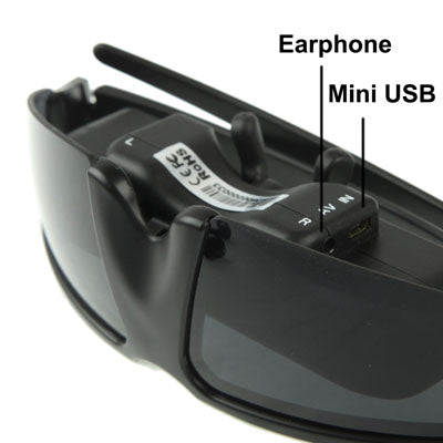 52 inch Virtual Display 2D Video Glasses, Support AV IN Function, Distance: 2m(Black)