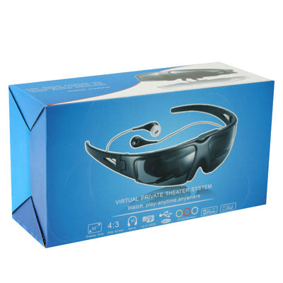 52 inch Virtual Display 2D Video Glasses, Support AV IN Function, Distance: 2m(Black)