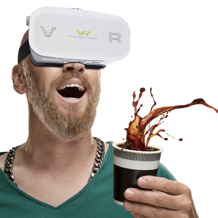 Virtual Reality 3D Video Glasses for iPhone 6 Plus / Galaxy S7 etc. 3.5 inch - 5.7 inch Smartphone(White)