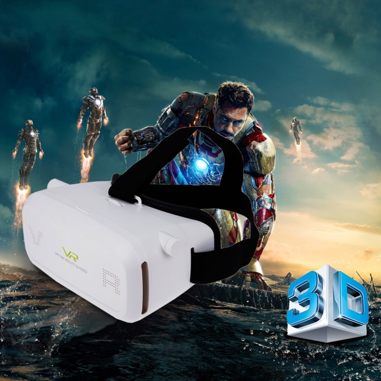Virtual Reality 3D Video Glasses for iPhone 6 Plus / Galaxy S7 etc. 3.5 inch - 5.7 inch Smartphone(White)