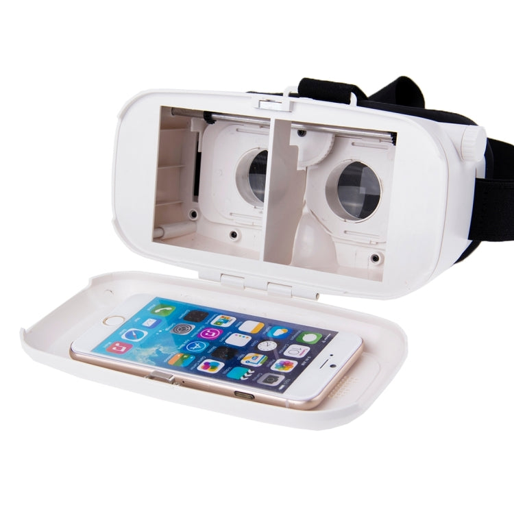 Virtual Reality 3D Video Glasses for iPhone 6 Plus / Galaxy S7 etc. 3.5 inch - 5.7 inch Smartphone(White)