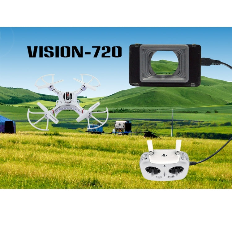 FPV Monocular Head Mount Micro Display for Aerial(Black)