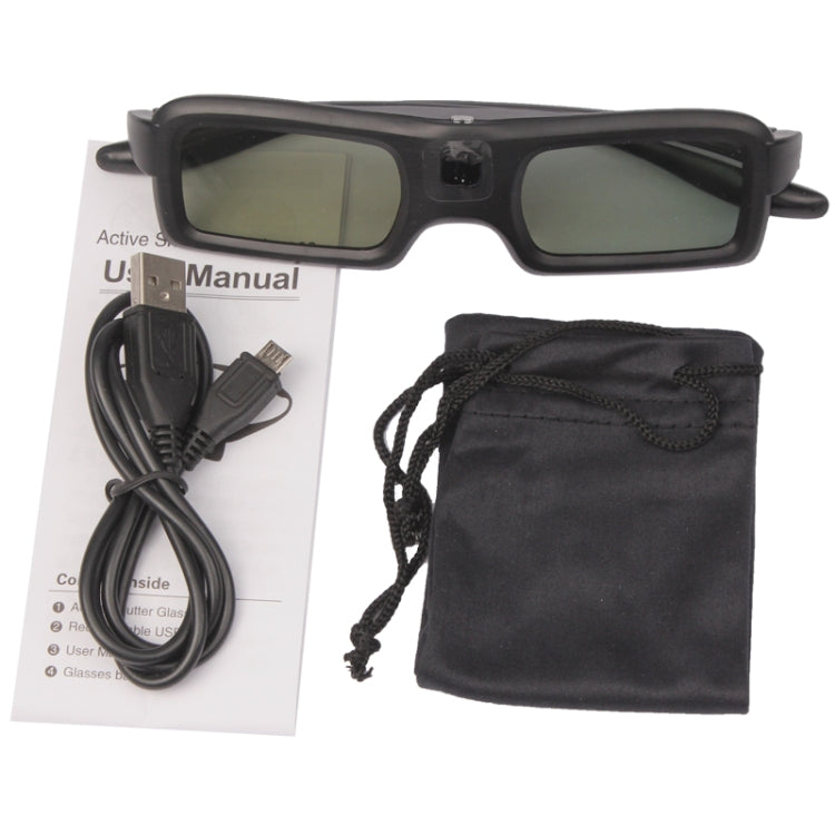 3D Active Shutter Infrared 3D TV Glasses, Built-in Rechargeable Battery