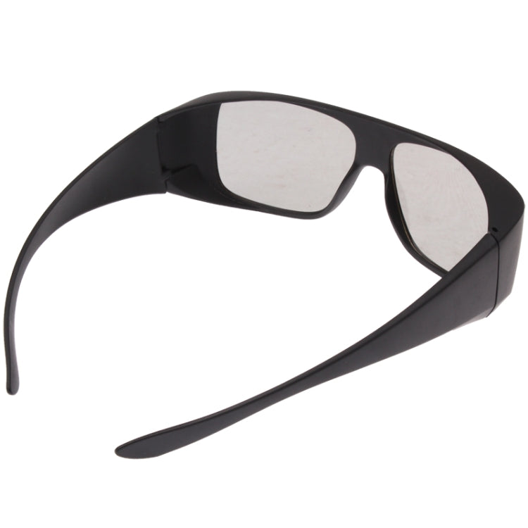 Reuseable 3D Plastic Frame Polarized Lens Shutter Glasses(Black)