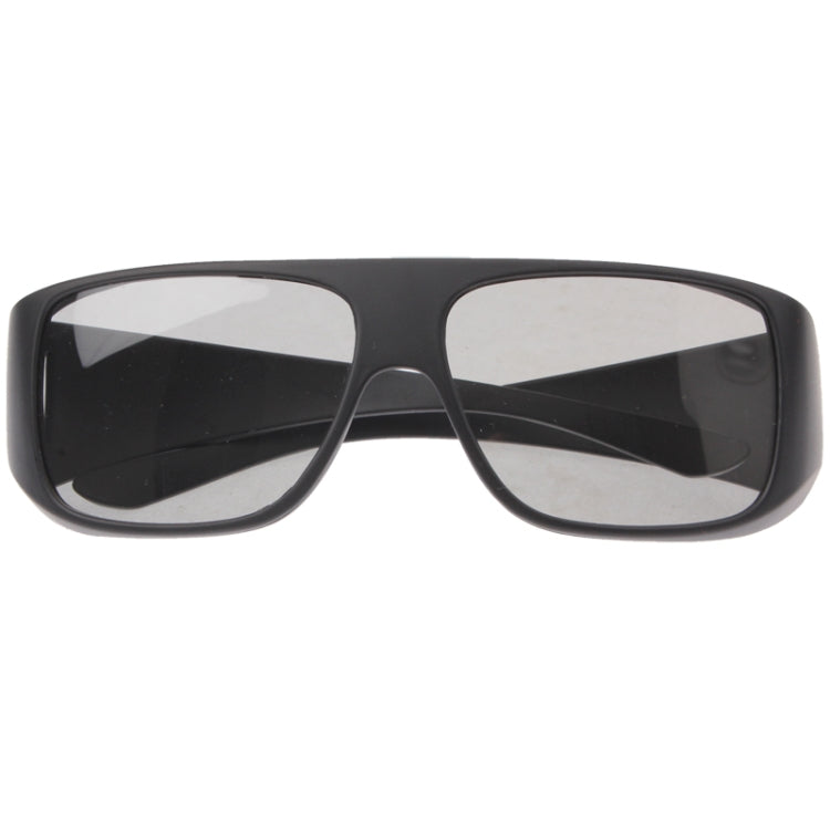 Reuseable 3D Plastic Frame Polarized Lens Shutter Glasses(Black)