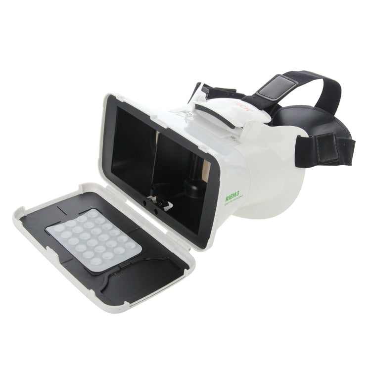 RITECH RIEM 3 Universal Virtual Reality 3D Video Glasses for 3.5 to 6 inch Smartphones(White)