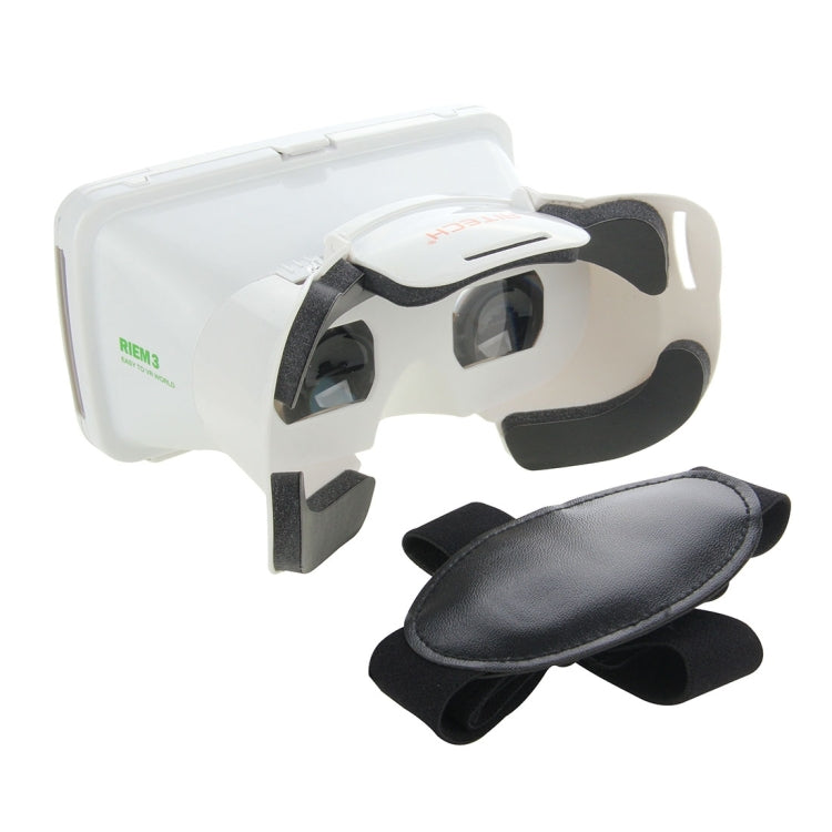 RITECH RIEM 3 Universal Virtual Reality 3D Video Glasses for 3.5 to 6 inch Smartphones(White)