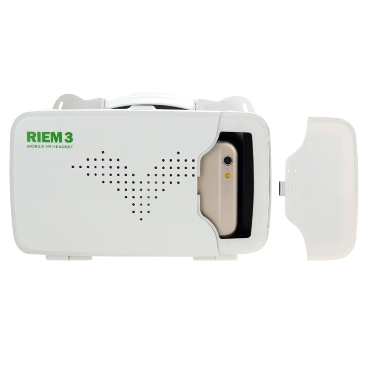 RITECH RIEM 3 Universal Virtual Reality 3D Video Glasses for 3.5 to 6 inch Smartphones(White)