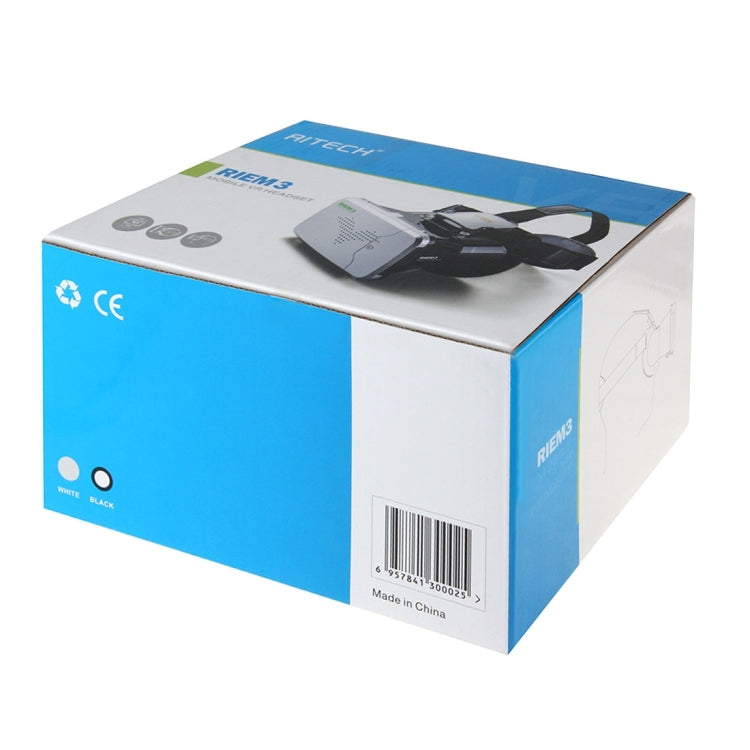 RITECH RIEM 3 Universal Virtual Reality 3D Video Glasses for 3.5 to 6 inch Smartphones(White)