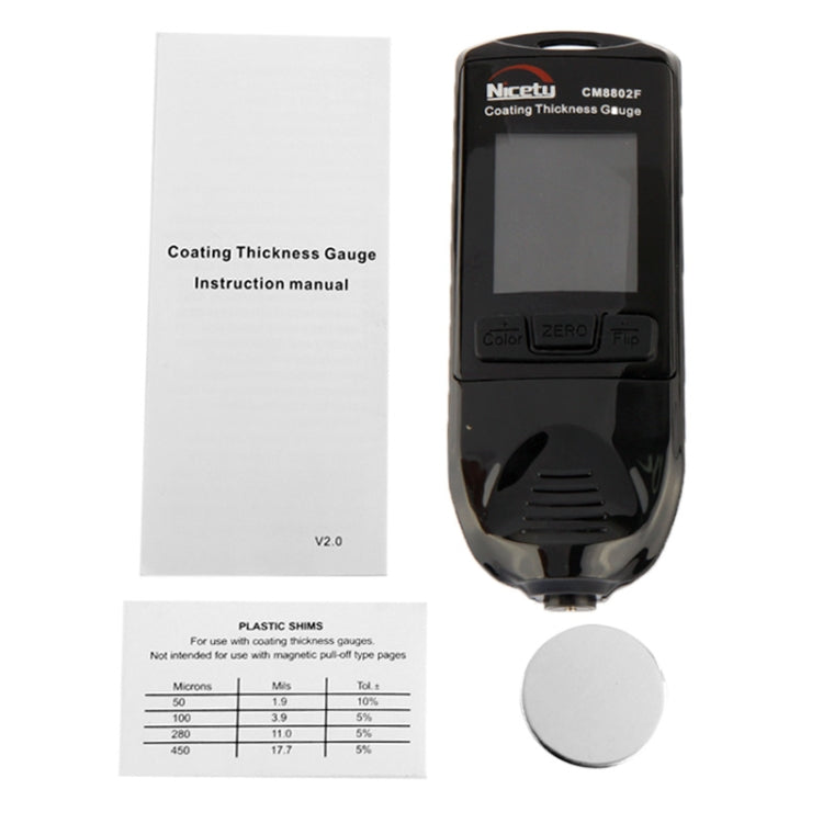NICETY Coating Thickness Gauge for Measurement of Electrically Non-conductive Coating on Non-ferrous Metals (CM8802N)