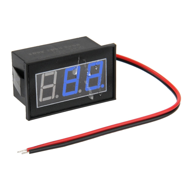 V56D 2 Wires Blue Display LED Waterproof Digital Voltage Meter, Measure Voltage: DC 4.5-150V
