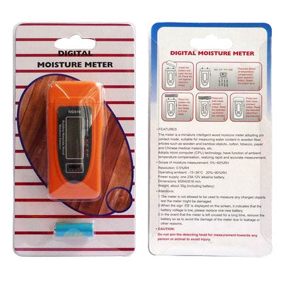 Digital LCD Moisture Meter Water Content Measure Test(Orange)