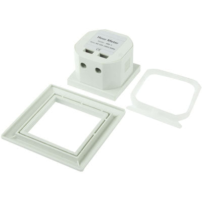 HM-1 AC Hour Meter, Time Setting Range: 0-99,999.99 Hours(White)