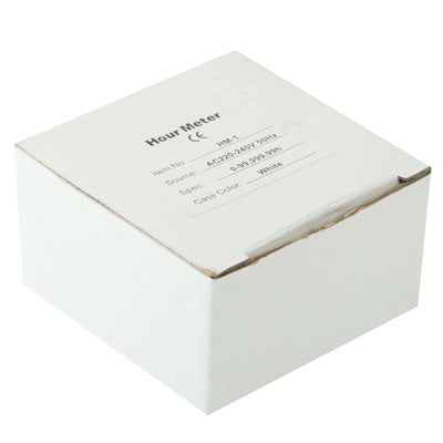 HM-1 AC Hour Meter, Time Setting Range: 0-99,999.99 Hours(White)