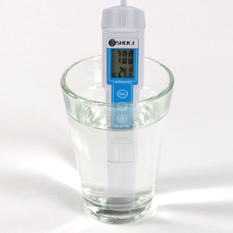 LCD Screen Display PH Meter Pen with Temperature Measurement (CT-6020)(Baby Blue)