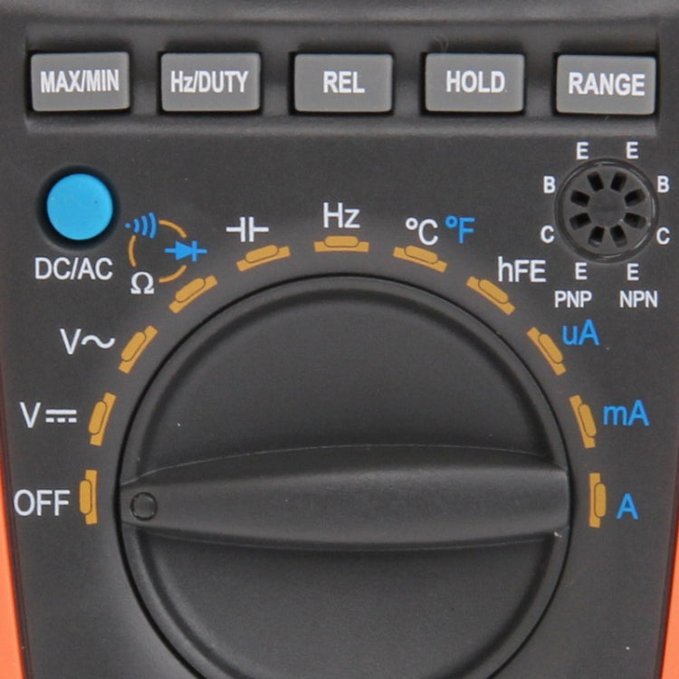 VC-99 Auto Manual Digital Multimeter Thermometer Voltmeter Tester Resistance AC DC Ohm +Dual-slope integrating A/D Converter System(Orange)