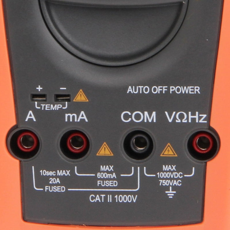 VC-99 Auto Manual Digital Multimeter Thermometer Voltmeter Tester Resistance AC DC Ohm +Dual-slope integrating A/D Converter System(Orange)