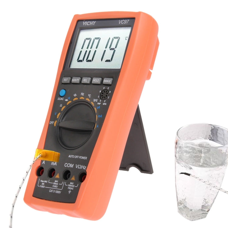 VC-97 Auto Manual Digital Multimeter Thermometer Voltmeter Tester Resistance AC DC Ohm +Dual-slope integrating A/D Converter System