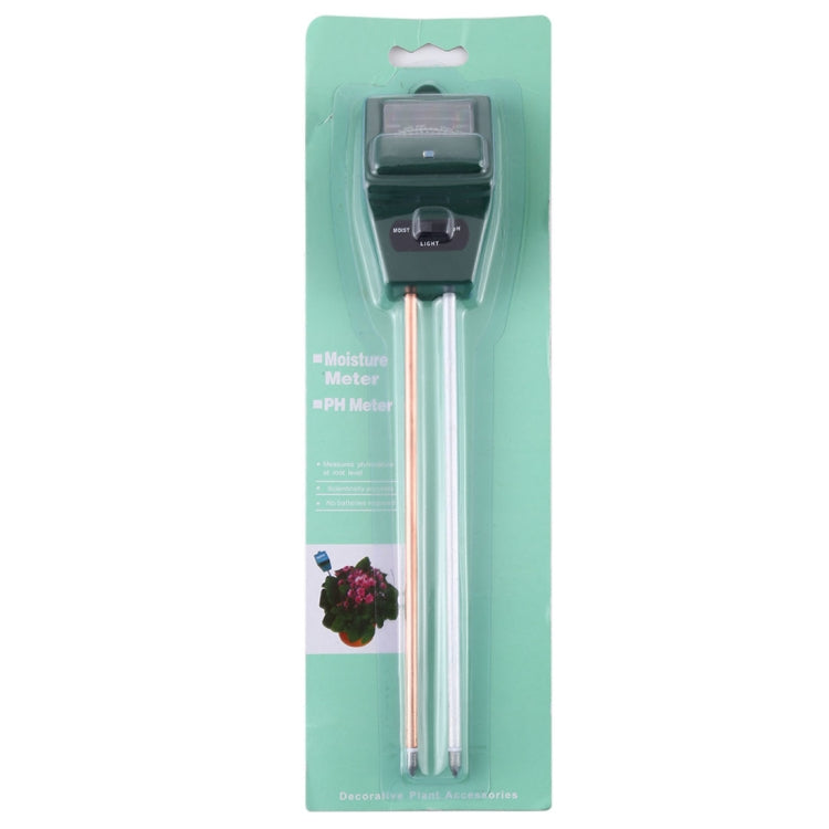 3 in 1 Plant Flowers Soil Meter (PH + Moisture + Light)(Green)