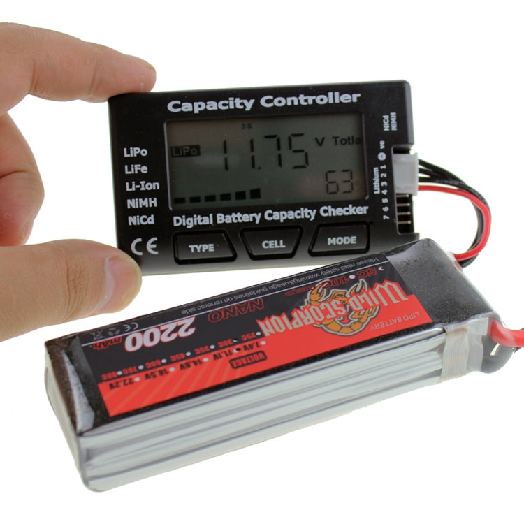 RC CellMeter-7 Digital Battery Capacity Checker LiPo LiFe Li-ion NiMH Nicd(Black)