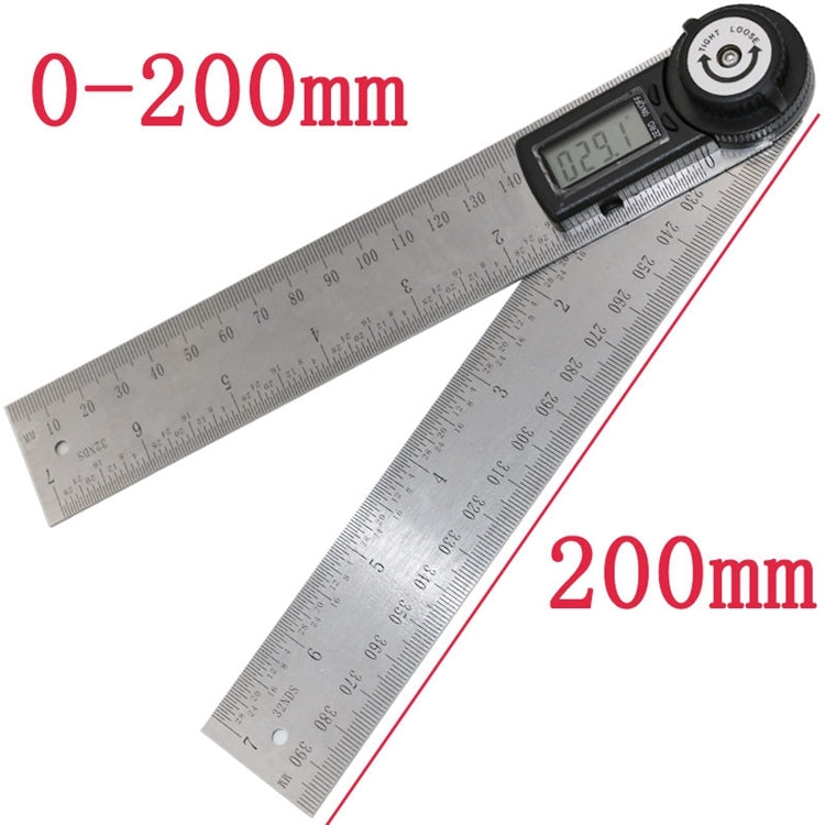 200mm 2-in1 Digital Angle Finder Meter Protractor Goniometer Ruler