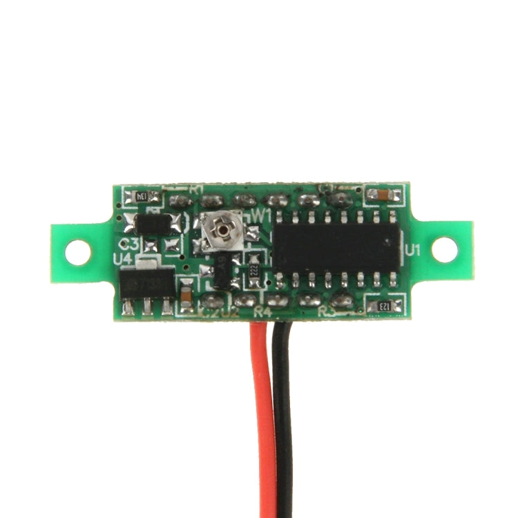 V18D 2 Wires Yellow Light Display Mini Digital Voltage Panel Meter, Measure Voltage: DC 2.5-30V