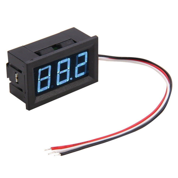 V27D 3 Wires Blue Light Display Mini Digital Voltage Meter, Measure Voltage: DC 0-100V