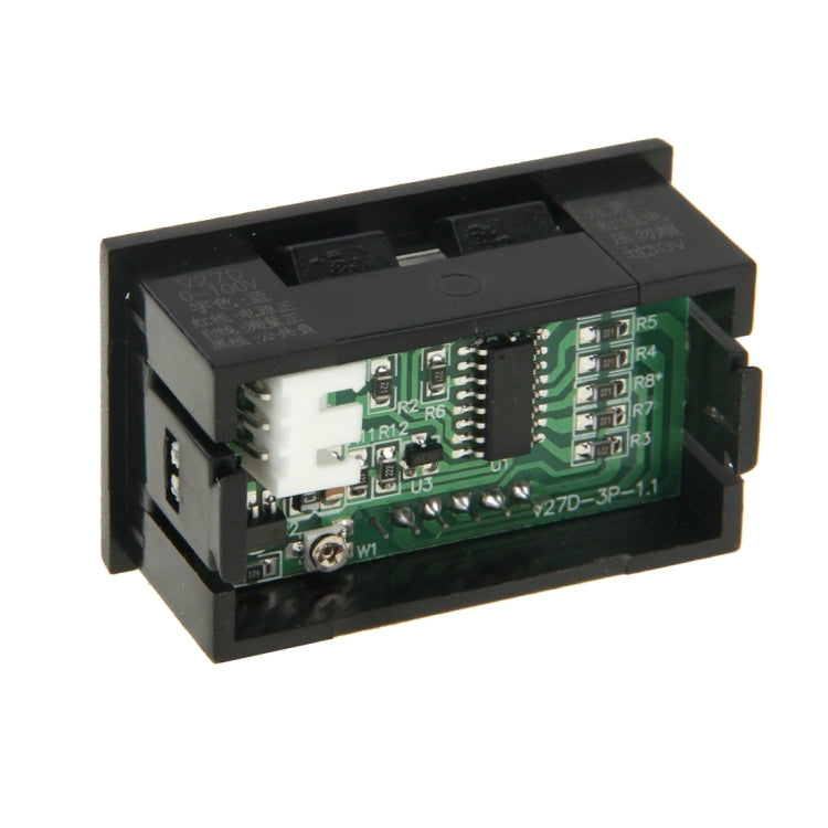 V27D 3 Wires Blue Light Display Mini Digital Voltage Meter, Measure Voltage: DC 0-100V