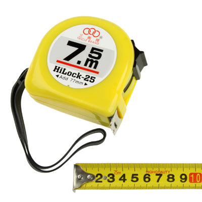 7.5m Measure Tape, Scale: 1mm(Yellow)