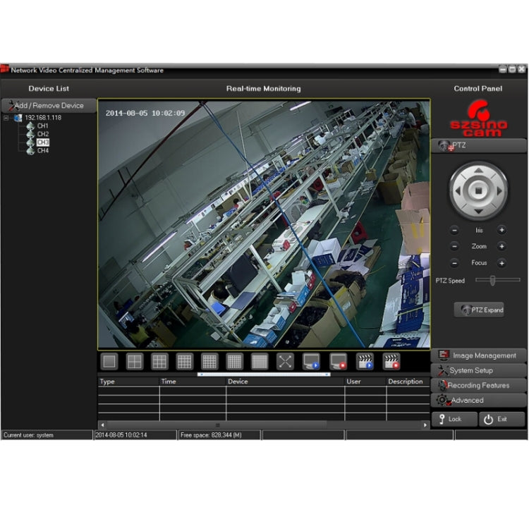 szsinocam 4CH 720P RJ45 NVR HDD Digital Video Recorder with 4 x 1 / 4 inch 1.0MP CMOS Cameras, Supports VGA & HDMI Output / 3G / WiFi