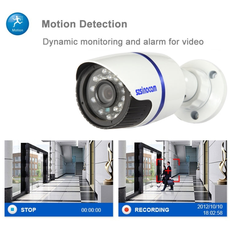 szsinocam SN-NVK-207POE1 4Ch HD 720P P2P 1.0 Mega Pixel Cloud IP Camera NVR Kit, Support Video Push Alarm & ONVIF, IR Distance: 20m