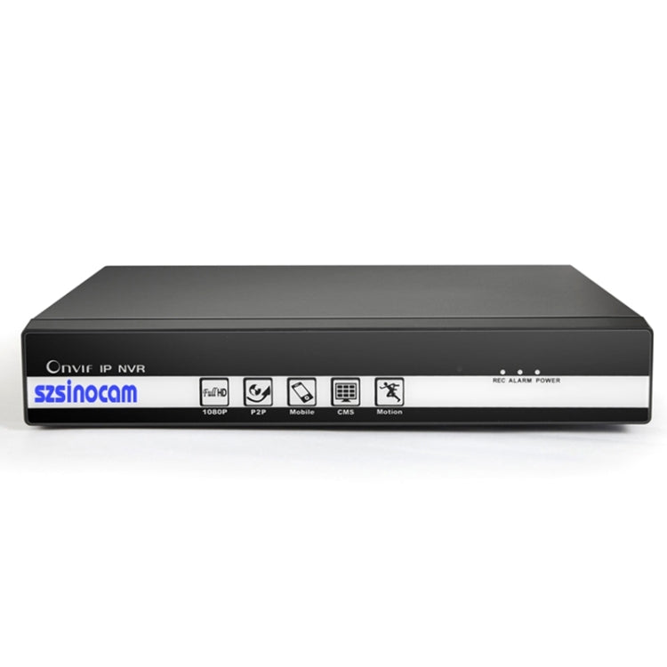 szsinocam SN-NVK-207POE1 4Ch HD 720P P2P 1.0 Mega Pixel Cloud IP Camera NVR Kit, Support Video Push Alarm & ONVIF, IR Distance: 20m