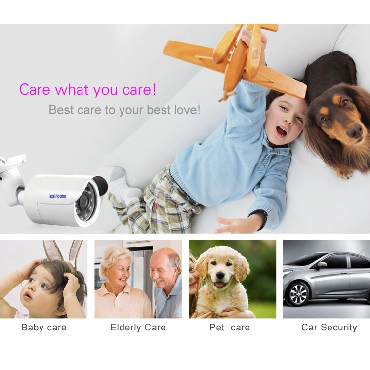 szsinocam SN-NVK-5018C 8Ch HD 720P P2P 1.0 Mega Pixel Cloud IP Camera NVR Kit, Support Video Push Alarm & ONVIF, IR Distance: 20m