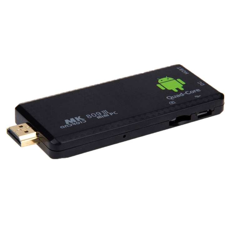 MK809 III Mini PC Android 4.4 TV Stick Dongle, CPU: RK3188T Quad Core 1.4GHz, 2GB RAM + 8GB ROM, Support OTG / WiFi / HDMI / Bluetooth / DLNA / Miracast