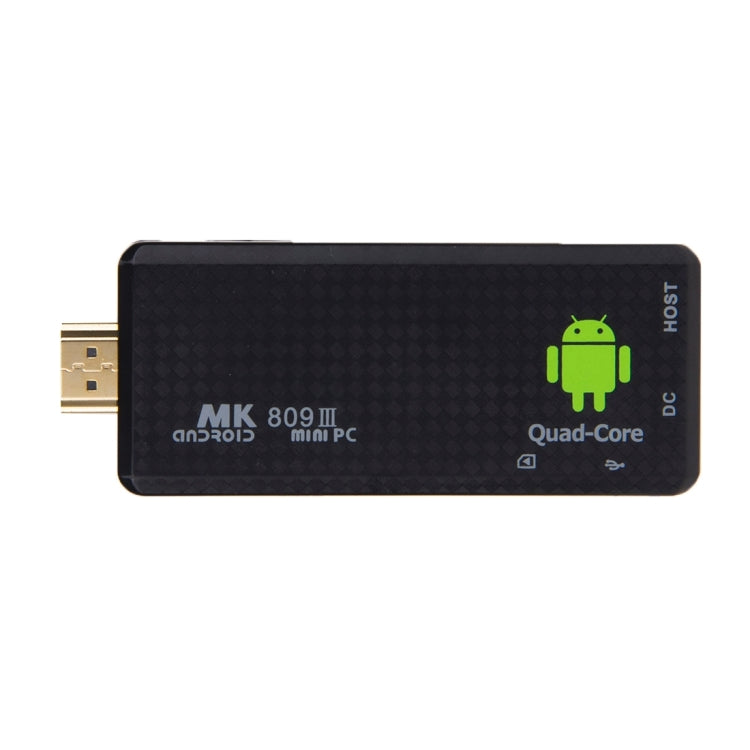 MK809 III Mini PC Android 4.4 TV Stick Dongle, CPU: RK3188T Quad Core 1.4GHz, 2GB RAM + 8GB ROM, Support OTG / WiFi / HDMI / Bluetooth / DLNA / Miracast