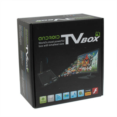 Mini X 1080P Full HD Android 4.0 TV Box with WIFI + HDMI 1.3+ USB OTG Interface, Support TF Card and USB Flash Disk,Black(Black)