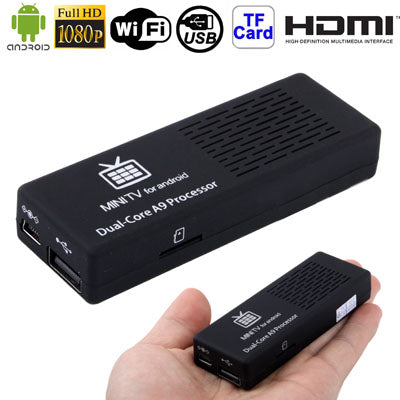 GV20 Full HD 1080P Mini Android 4.1.1 HDMI TV Dongle with WIFI, HDMI + USB Interface, Support TF Card / USB Flash Disk / USB Mouse(Black)