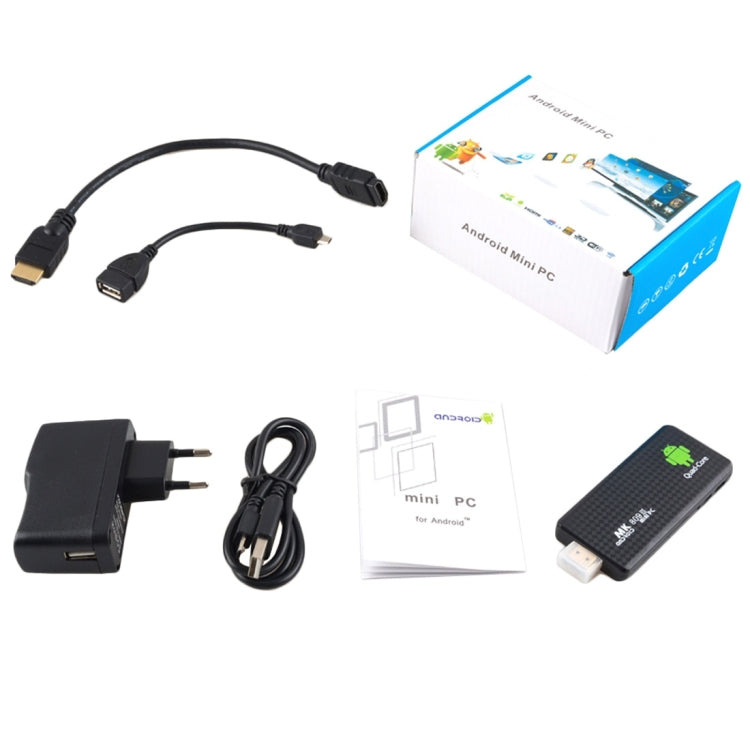 MK809 III Mini PC Android 7.1 TV Stick Dongle, RK3229 Quad Core 1.5GHz, 2GB RAM, 8GB ROM, OTG, HDMI, WiFi, Host, Bluetooth(Black)