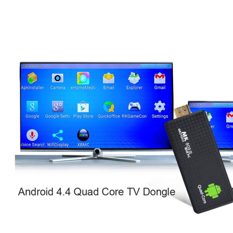 MK809 III Mini PC Android 7.1 TV Stick Dongle, RK3229 Quad Core 1.5GHz, 2GB RAM, 8GB ROM, OTG, HDMI, WiFi, Host, Bluetooth(Black)
