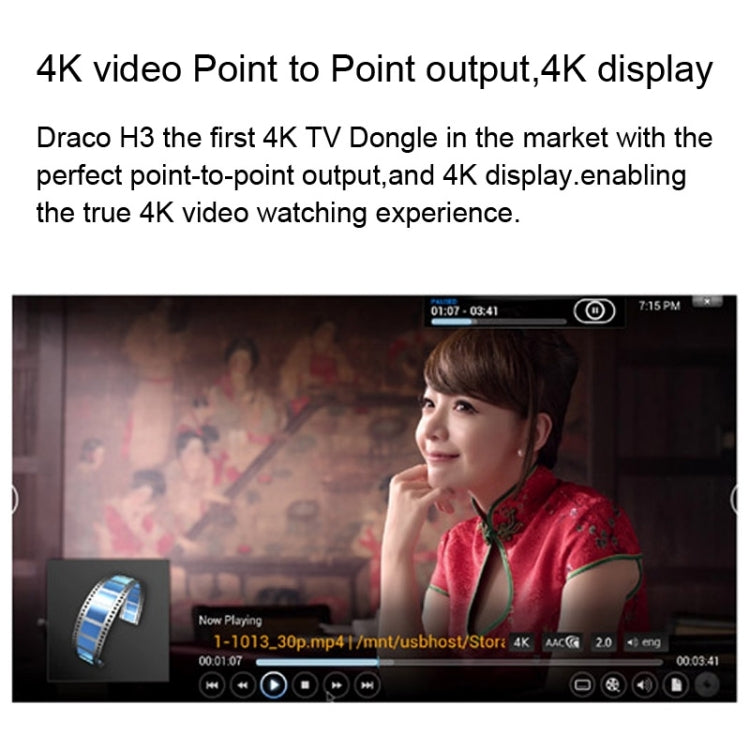 Tronsmart Draco H3 Android Mini PC & TV Dongle, CPU: Allwinner H3 Quad-Core, RAM: 1G ROM: 8G, Support WiFi / HDMI / BT / 4K Video(Black)
